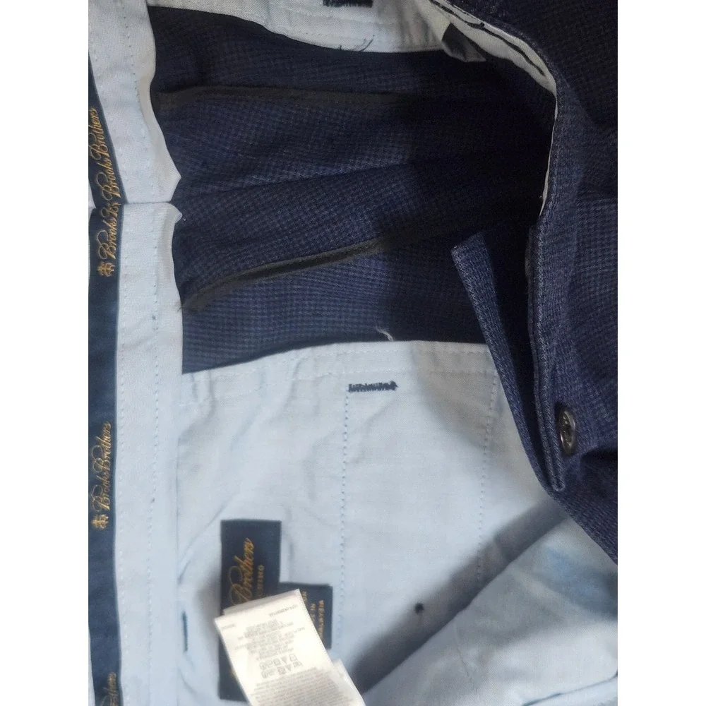 Brooks Brothers Men's Blue Chino Dress Pants Clark Fit W42/L30 Cotton